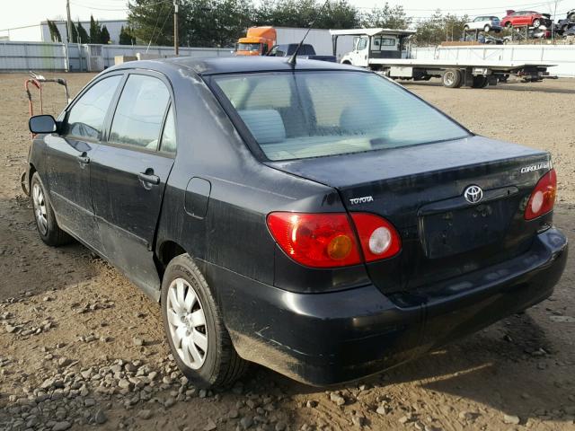 1NXBR32E73Z007352 - 2003 TOYOTA COROLLA BLACK photo 3