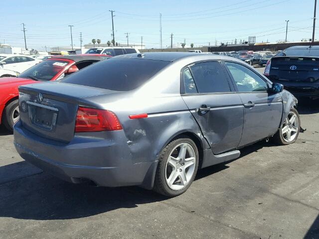 19UUA66274A018250 - 2004 ACURA TL GRAY photo 4