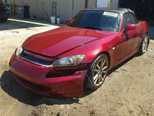 JHMAP21404S000960 - 2004 HONDA S2000 RED photo 2