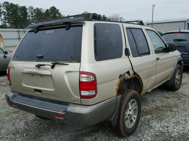 JN8AR07Y7YW399556 - 2000 NISSAN PATHFINDER GOLD photo 4