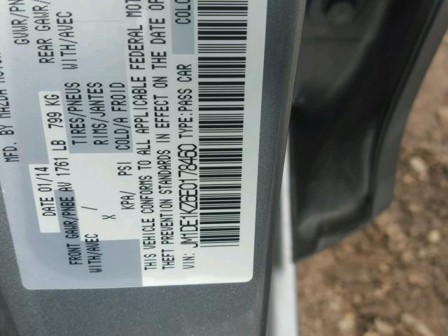 JM1DE1KZ6E0178460 - 2014 MAZDA MAZDA2 SPO 灰色 照片 10