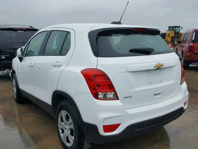 KL7CJKSB1HB053288 - 2017 CHEVROLET TRAX LS WHITE photo 3