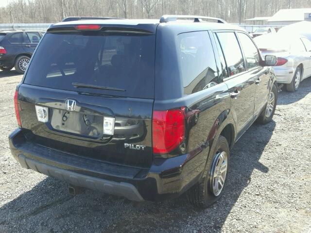 5FNYF18555B023693 - 2005 HONDA PILOT EXL BLACK photo 4