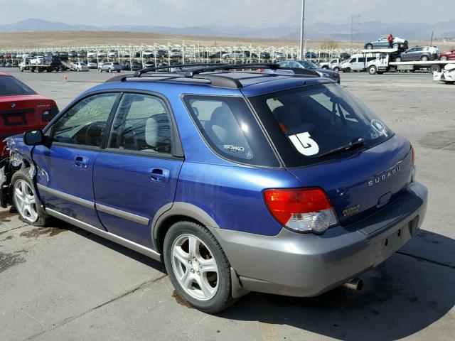 JF1GG68544H820687 - 2004 SUBARU IMPREZA OU BLUE photo 3