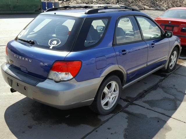 JF1GG68544H820687 - 2004 SUBARU IMPREZA OU BLUE photo 4