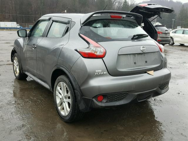 JN8AF5MR0FT503340 - 2015 NISSAN JUKE S GRAY photo 3