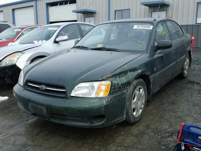 4S3BE635417213742 - 2001 SUBARU LEGACY L GREEN photo 2