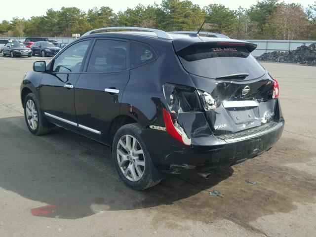 JN8AS5MV3BW682815 - 2011 NISSAN ROGUE S BLACK photo 3