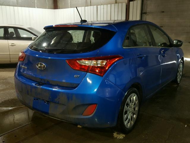 KMHD35LH8HU376095 - 2017 HYUNDAI ELANTRA GT BLUE photo 4