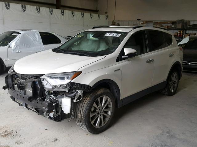 JTMDJREV7GD011846 - 2016 TOYOTA RAV4 HV LI WHITE photo 2