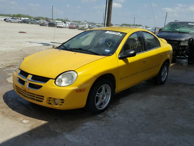 1B3ES56C74D504009 - 2004 DODGE NEON SXT YELLOW photo 2