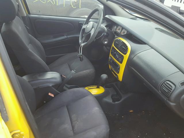 1B3ES56C74D504009 - 2004 DODGE NEON SXT YELLOW photo 5