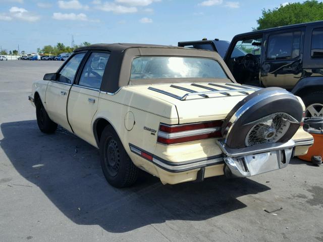 1G4AH19R1GD437525 - 1986 BUICK CENTURY CU YELLOW photo 3