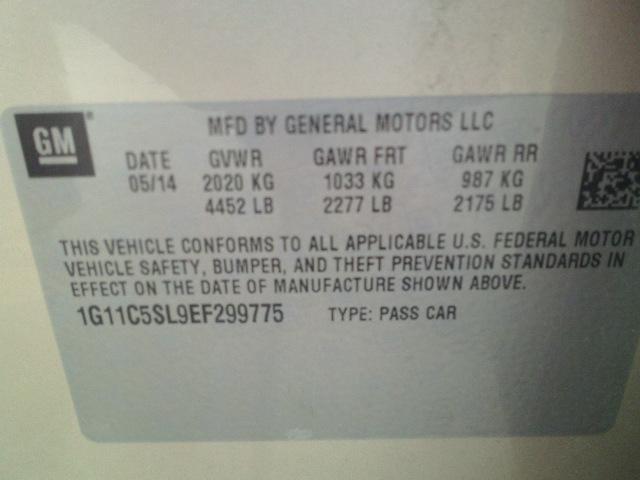 1G11C5SL9EF299775 - 2014 CHEVROLET MALIBU 1LT 棕色 照片 10