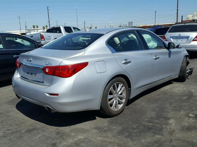 JN1BV7AP9FM330920 - 2015 INFINITI Q50 BASE SILVER photo 4