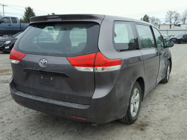 5TDZK3DC7ES427140 - 2014 TOYOTA SIENNA BAS GRAY photo 4