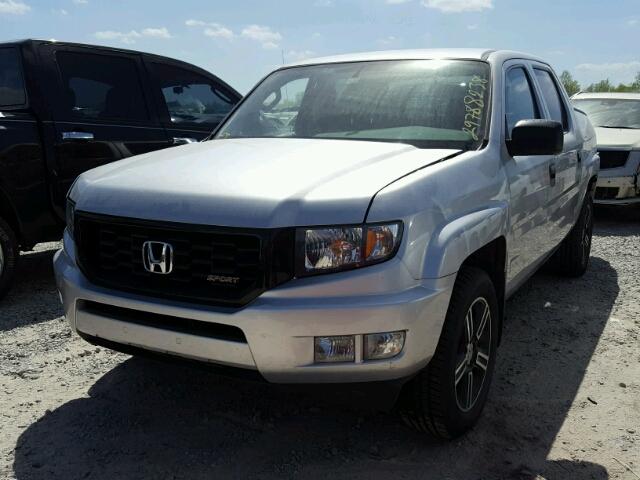 5FPYK1F7XEB006864 - 2014 HONDA RIDGELINE SILVER photo 2