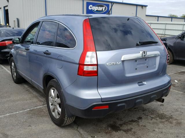 JHLRE38587C012371 - 2007 HONDA CR-V EX BLUE photo 3