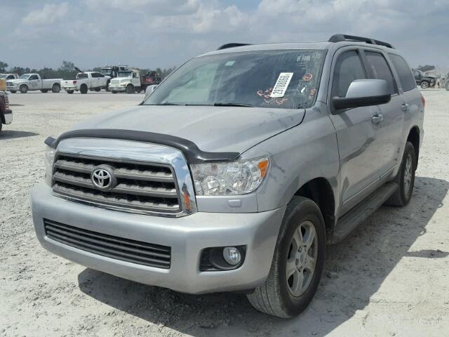 5TDZY5G14CS042295 - 2012 TOYOTA SEQUOIA SR SILVER photo 2