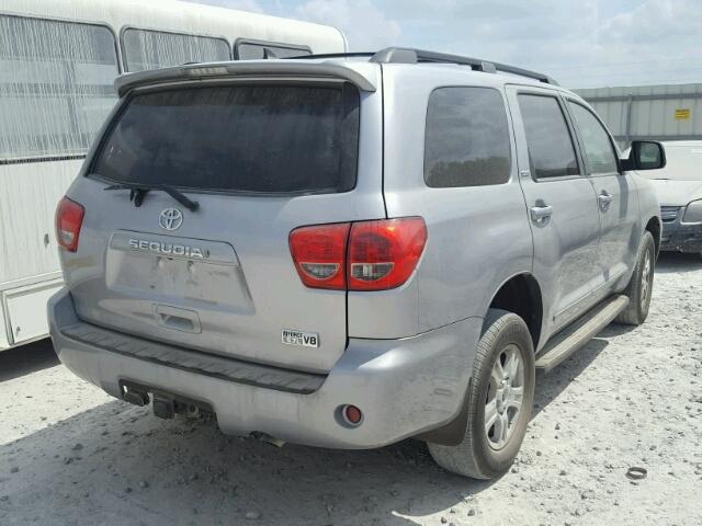 5TDZY5G14CS042295 - 2012 TOYOTA SEQUOIA SR SILVER photo 4