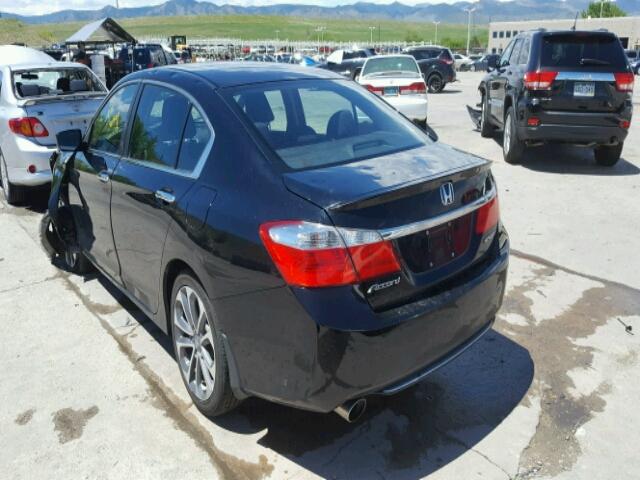 1HGCR2F59DA222944 - 2013 HONDA ACCORD SPO BLACK photo 3