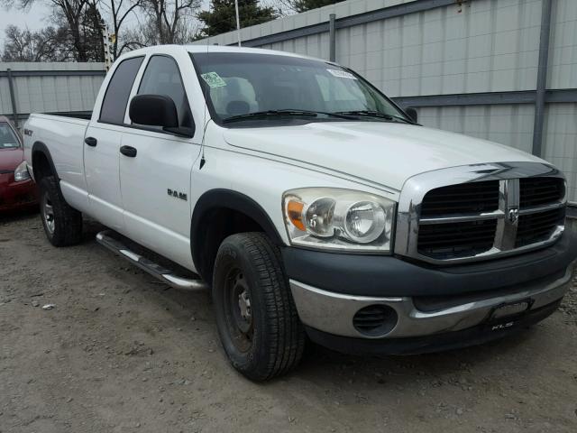 1D7HU18N18J140292 - 2008 DODGE RAM 1500 S WHITE photo 1