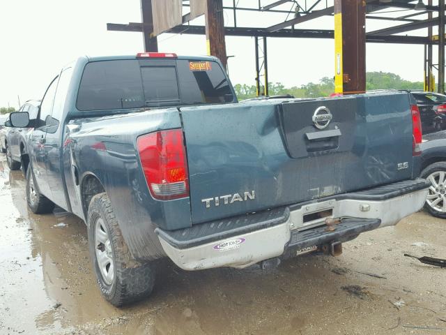 1N6BA06A05N537450 - 2005 NISSAN TITAN XE TURQUOISE photo 3