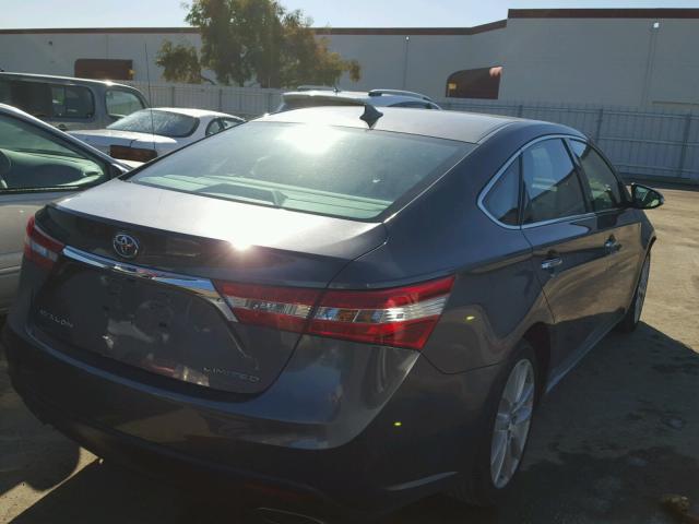4T1BK1EB8FU167772 - 2015 TOYOTA AVALON XLE CHARCOAL photo 4