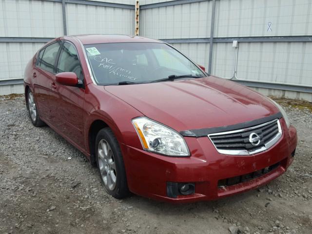 1N4BA41E77C846258 - 2007 NISSAN MAXIMA SE RED photo 1