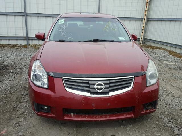 1N4BA41E77C846258 - 2007 NISSAN MAXIMA SE RED photo 9