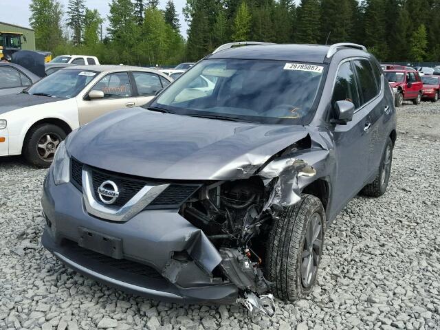 KNMAT2MVXGP688975 - 2016 NISSAN ROGUE S GRAY photo 2