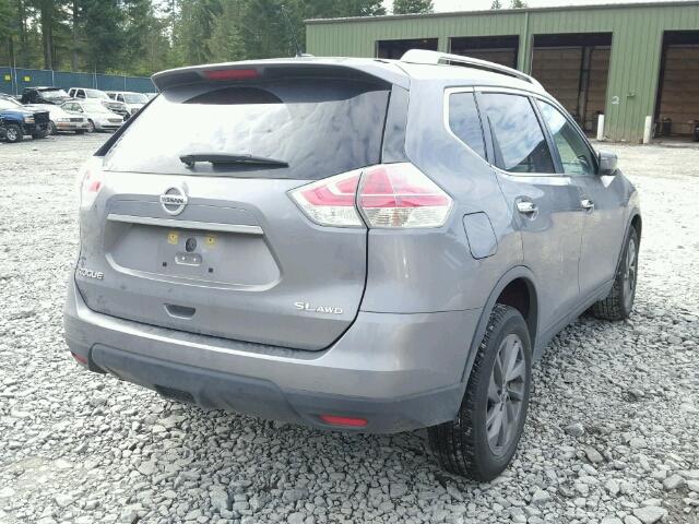 KNMAT2MVXGP688975 - 2016 NISSAN ROGUE S GRAY photo 4