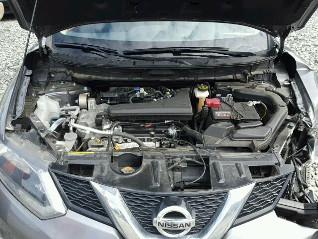 KNMAT2MVXGP688975 - 2016 NISSAN ROGUE S GRAY photo 7