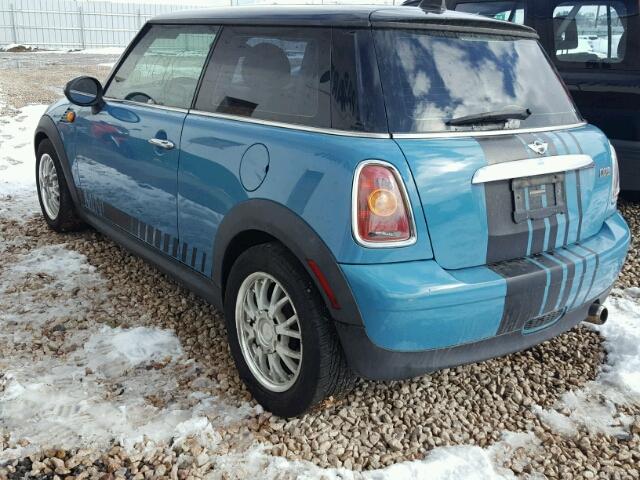 WMWMF33508TT64628 - 2008 MINI COOPER BLUE photo 3