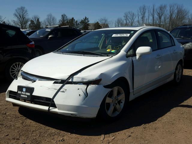 2HGFA16836H527367 - 2006 HONDA CIVIC EX WHITE photo 2