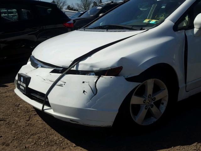 2HGFA16836H527367 - 2006 HONDA CIVIC EX თეთრი ფოტო 9