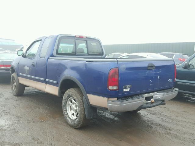 1FTDX1862VKB17795 - 1997 FORD F150 BLUE photo 3