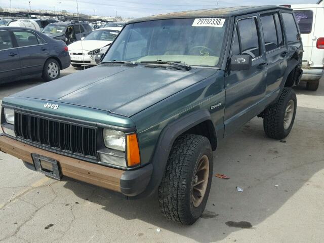 1J4FT28S7PL541939 - 1993 JEEP CHEROKEE GREEN photo 2