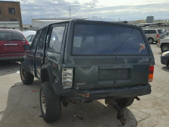 1J4FT28S7PL541939 - 1993 JEEP CHEROKEE GREEN photo 3