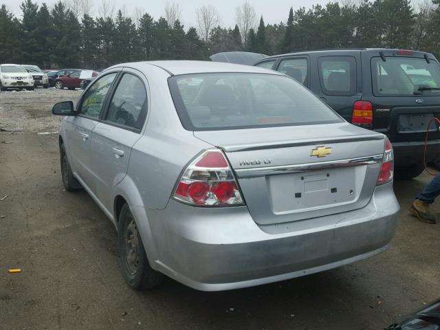 KL1TD5DE5BB166713 - 2011 CHEVROLET AVEO LS SILVER photo 3