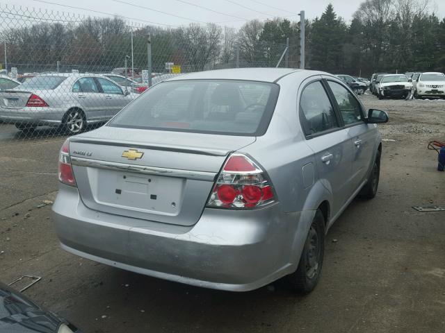 KL1TD5DE5BB166713 - 2011 CHEVROLET AVEO LS SILVER photo 4