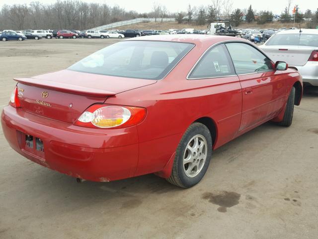 2T1CE22P22C002927 - 2002 TOYOTA CAMRY SOLA RED photo 4