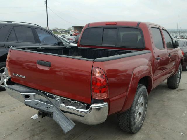 5TEJU62NX7Z385002 - 2007 TOYOTA TACOMA DOU BURGUNDY photo 4