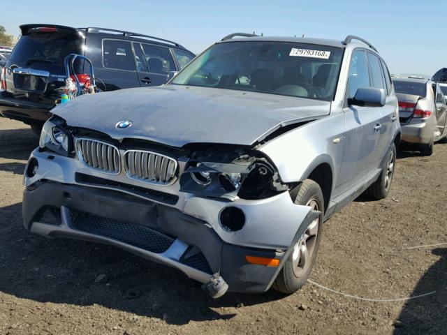 WBXPC93467WF22587 - 2007 BMW X3 3.0SI GRAY photo 2