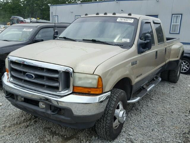 1FTWW33F01ED59346 - 2001 FORD F350 GOLD photo 2