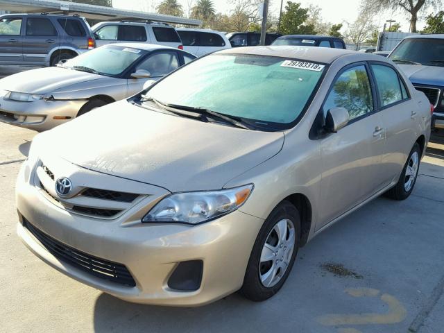 2T1BU4EE0BC700229 - 2011 TOYOTA COROLLA BA GOLD photo 2