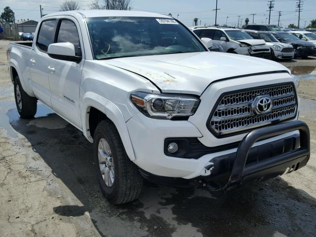 3TMBZ5DNXHM010593 - 2017 TOYOTA TACOMA DOU WHITE photo 1