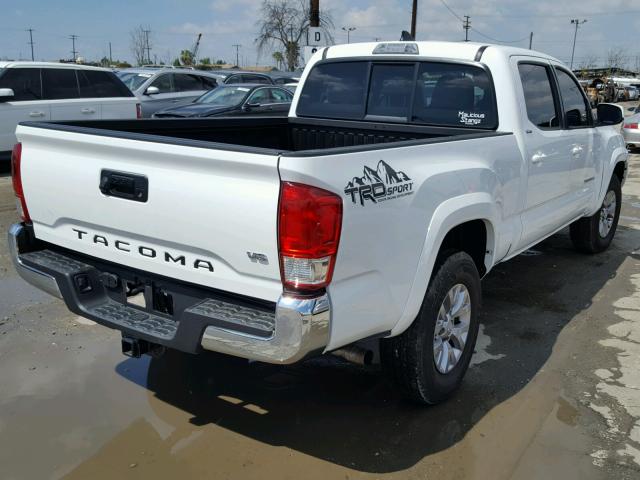 3TMBZ5DNXHM010593 - 2017 TOYOTA TACOMA DOU WHITE photo 4