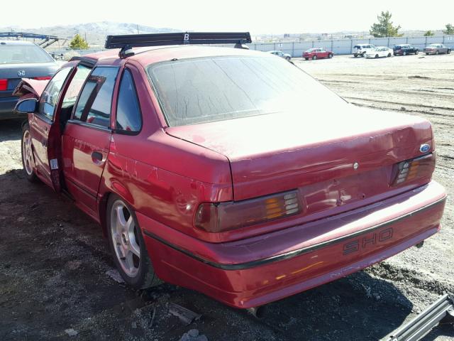 1FACP54Y8MA235130 - 1991 FORD TAURUS SHO RED photo 3