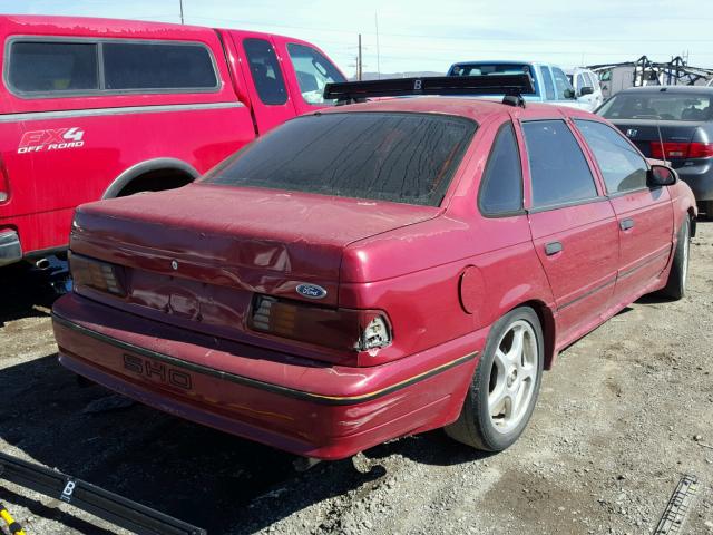 1FACP54Y8MA235130 - 1991 FORD TAURUS SHO RED photo 4